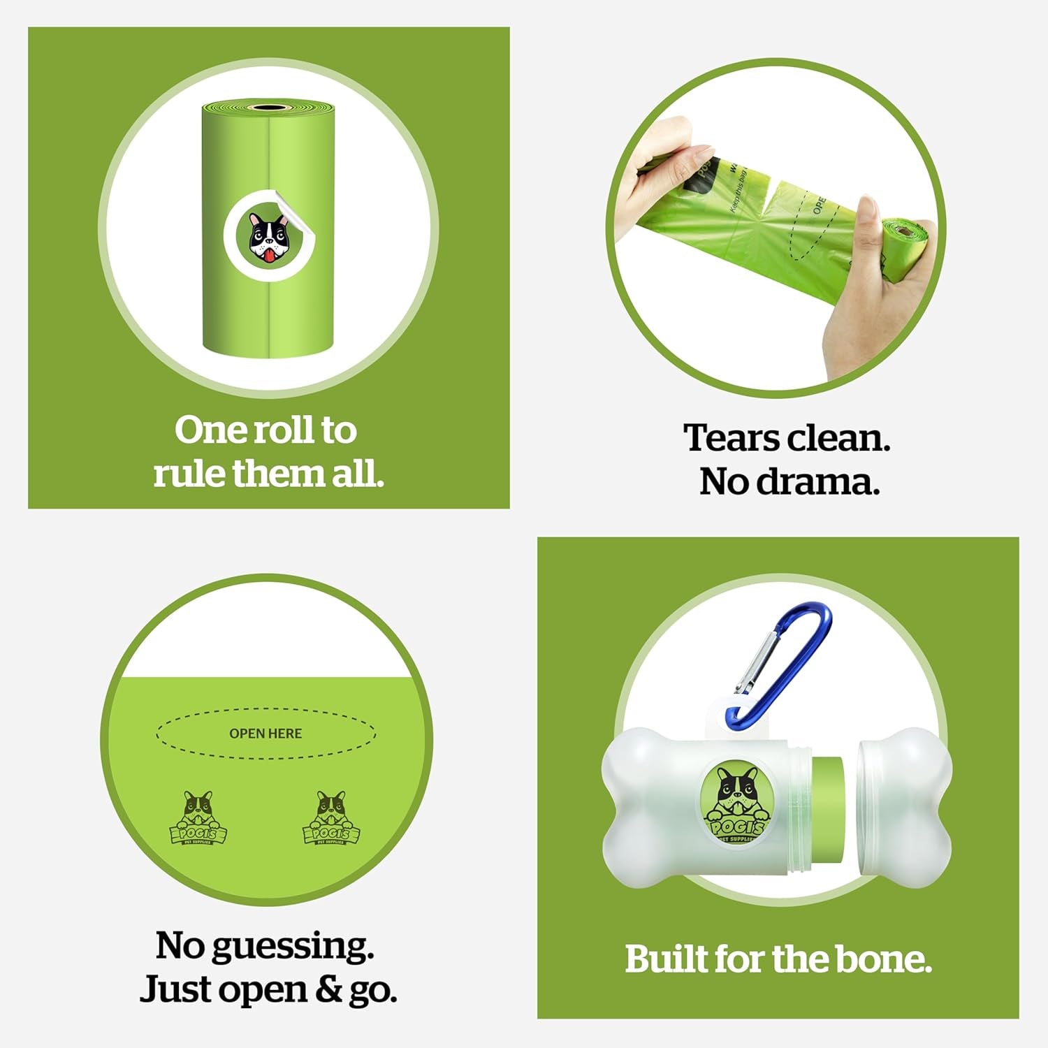 Pogi’S Dog Poop Bags – Leak-Proof & Extra Thick Pet Waste Bags (Fresh Scent, 10 Rolls, 150-Count)