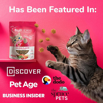 Cat Treats, Healthy Treats for Cats, Low Calorie and Packed with Protein, Crunchy Biscuits, Free of Wheat, Corn and Soy, Made with Real Salmon and Cranberry, 2.5Oz